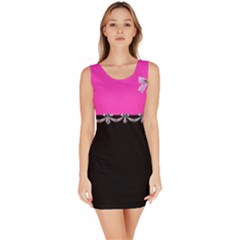 Pink and Black Bodycon dress