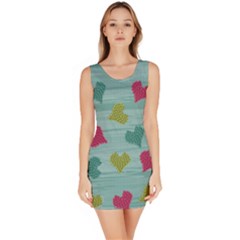 Sequins hearts blue dress - Bodycon Dress