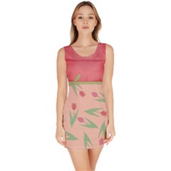 Fun Pink Tulips With Polka Dot Ribbon Dress