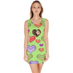 Green Heart Bodycon Dress