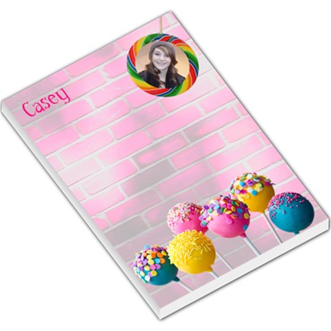 Candy Lollies Hot Pink Girls Pad With Name, Photo By Charley Heselti