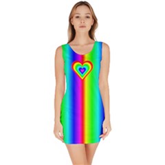 Rainbow Love bodycon dress