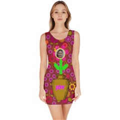 Happy Flower bodycon dress