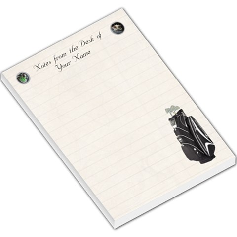 Golf Large Memo Pad Lined Paper By Kim Blair
