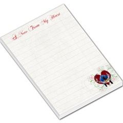 Blue Macaw Love Birds Line Paper Large Memo Pad - Large Memo Pads