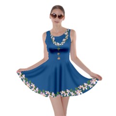 Pink and Blue flower Skater Dress