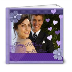 Wedding purple Book - 6x6 Photo Book (20 pages)
