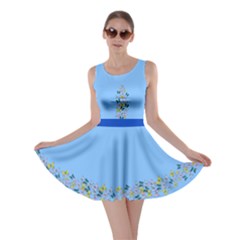 Blue Butterfly Skater Dress