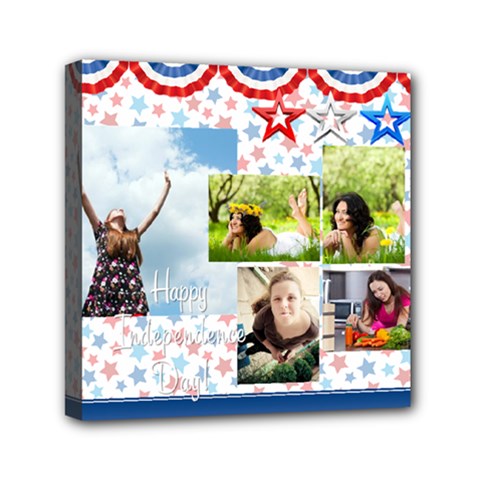 USA 4- july - Mini Canvas 6  x 6  (Stretched)