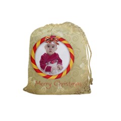 merry christmas - Drawstring Pouch (Large)