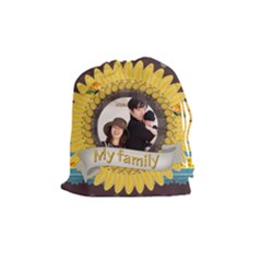 family - Drawstring Pouch (Medium)