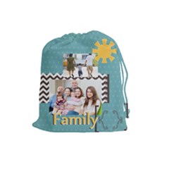 family - Drawstring Pouch (Large)