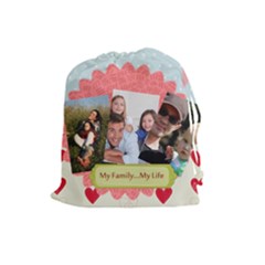 family - Drawstring Pouch (Large)