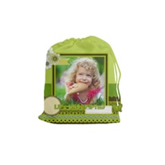 kids, play, family, fun, happy, nice - Drawstring Pouch (Medium)