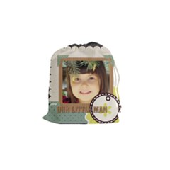 kids, play, family, fun, happy, nice - Drawstring Pouch (Small) kids, play, family, fun, happy, nice - Drawstring Pouch (Small)