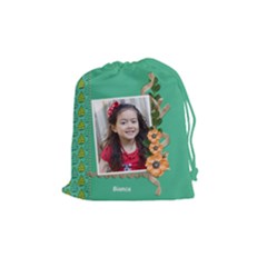 Drawstring Pouch (M): flowers1 - Drawstring Pouch (Medium)