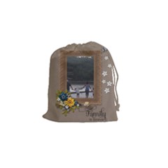 Drawstring Pouch (S) : Family is Forever - Drawstring Pouch (Small)
