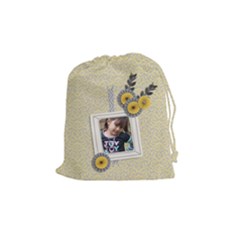 Drawstring Pouch (M): Happiness2 - Drawstring Pouch (Medium)