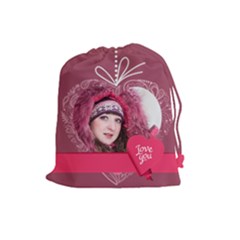 love - Drawstring Pouch (Large)