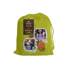 Drawstring Pouch: (L) Keep Calm - Drawstring Pouch (Large)