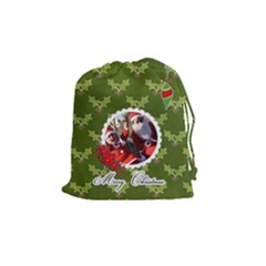 Drawstring Pouch (M): Merry Christmas2 - Drawstring Pouch (Medium)