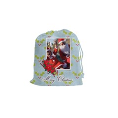 Drawstring Pouch (S) : Merry Christmas3 - Drawstring Pouch (Small)