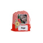 Drawstring Pouch (S) : Red Stripes - Drawstring Pouch (Small)