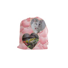 Pink Heart Drawstring Pouch (Small) Pink Heart Drawstring Pouch (Small)