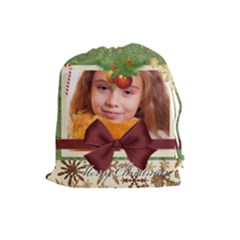 christmas - Drawstring Pouch (Large)