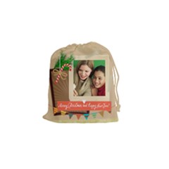 merry christmas - Drawstring Pouch (Small)