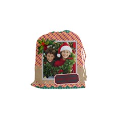 merry christmas - Drawstring Pouch (Small)