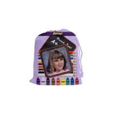 Back to School Pencil Drawstring Pouch Small - Drawstring Pouch (Small)