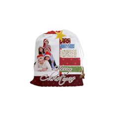 merry christmas - Drawstring Pouch (Small)