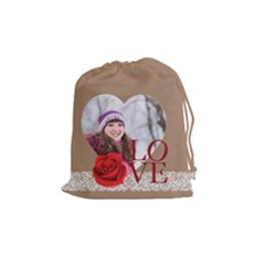 love - Drawstring Pouch (Medium)