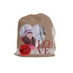 love - Drawstring Pouch (Large)