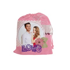 love - Drawstring Pouch (Large)