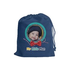 Drawstring Pouch (L): Little Man 2 - Drawstring Pouch (Large)