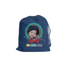 Drawstring Pouch (M): Little Man2 - Drawstring Pouch (Medium)