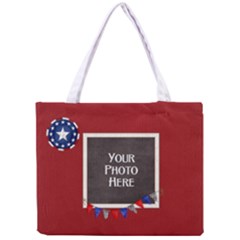 Red White and Blue tiny tote - Mini Tote Bag