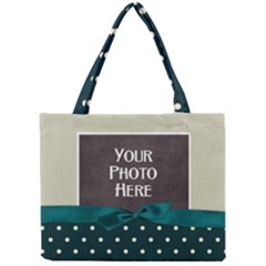 Covered in Teal tiny tote - Mini Tote Bag