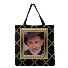 Black and Gold Full Grocery Tote Bag