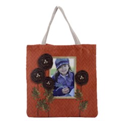Grocery Tote Bag : Garden of Flowers 2