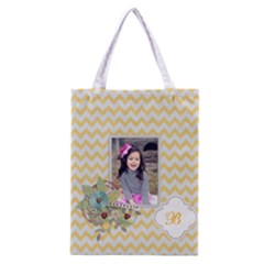 Classic Tote Bag: Yellow Chevron