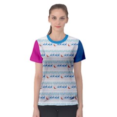 reindeers and santa - Women s Sport Mesh T-Shirt