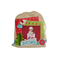 xmas - Drawstring Pouch (Large)