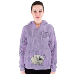 Kitty Womens Zipper Hoodie - Women s Zipper Hoodie