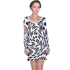 My Black and White Nightdress - Long Sleeve Nightdress