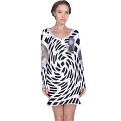 My Black and White Nightdress - Long Sleeve Nightdress