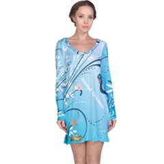 Birds nightdress - Long Sleeve Nightdress