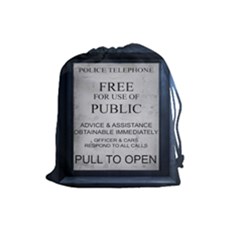 TARDIS bag - Drawstring Pouch (Large)